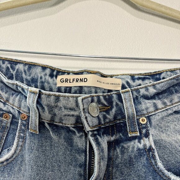 GRLFRND Harlow High Rise Boot Cut Jeans with Slit‎ Size 26 Encinitas Blue - Picture 6 of 12
